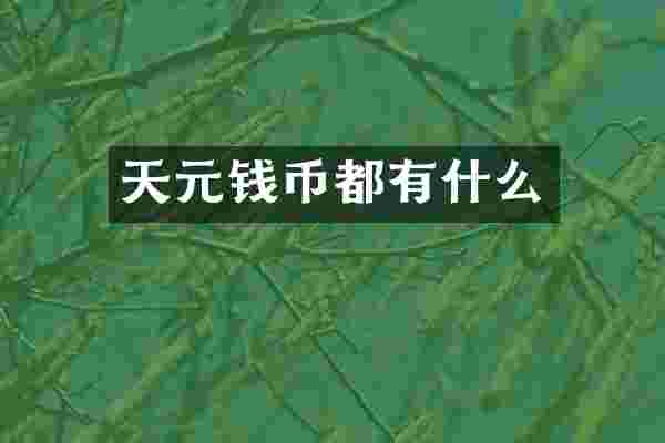 天元钱币都有什么