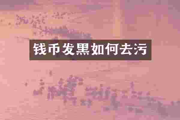 钱币发黑如何去污