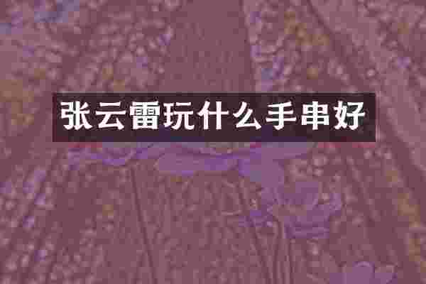 张云雷玩什么手串好