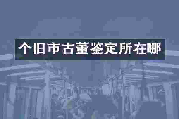 个旧市古董鉴定所在哪