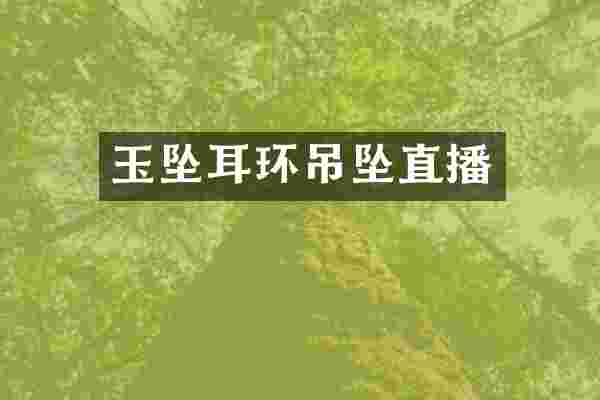 玉坠耳环吊坠直播