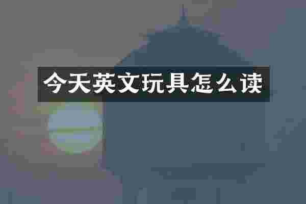 今天英文玩具怎么读