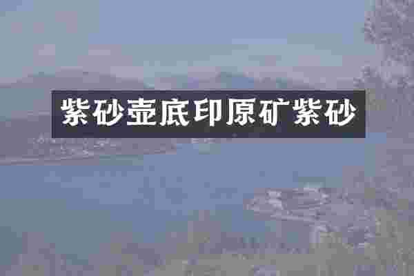 紫砂壶底印原矿紫砂