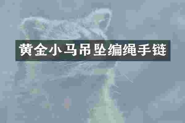黄金小马吊坠编绳手链