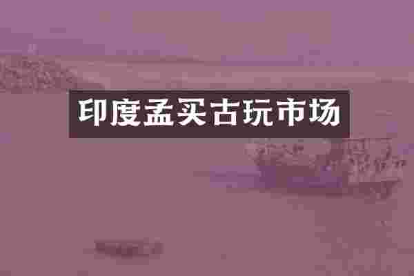 印度孟买古玩市场