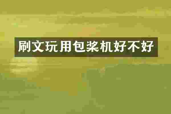 刷文玩用包桨机好不好
