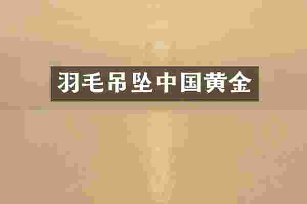 羽毛吊坠中国黄金