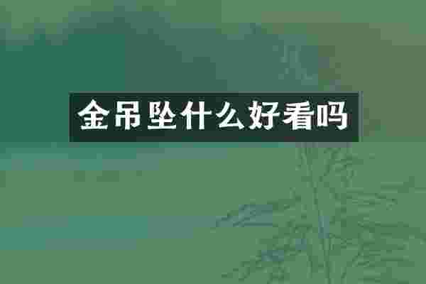 金吊坠什么好看吗